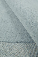 Mist Blue Curved Woollen Rug