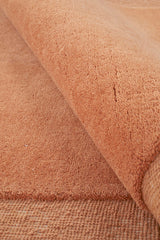 Terracotta Curved Woollen Rug