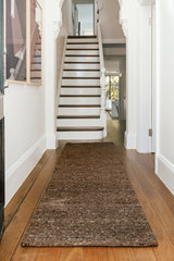 Cocoa Brown Pebble Textured Wool Rug