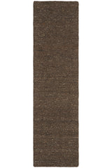 Cocoa Brown Pebble Textured Wool Rug