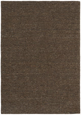Cocoa Brown Pebble Textured Wool Rug