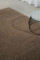 Cocoa Brown Pebble Textured Wool Rug