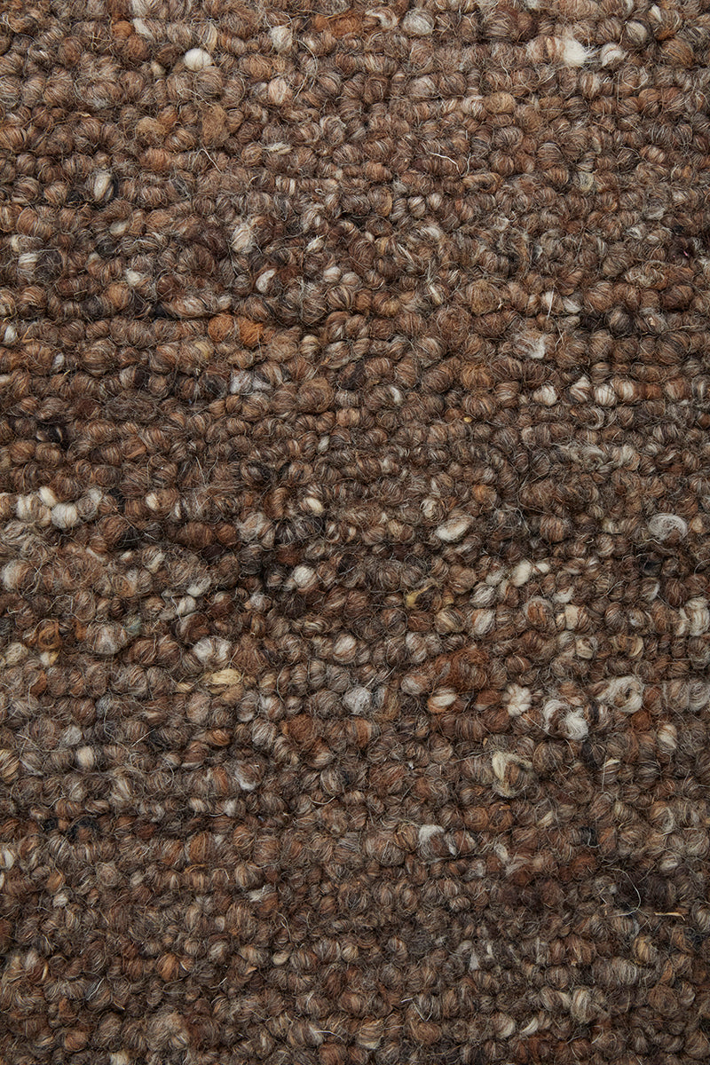 Cocoa Brown Pebble Textured Wool Rug