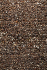 Cocoa Brown Pebble Textured Wool Rug
