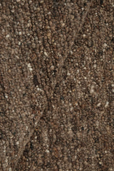 Cocoa Brown Pebble Textured Wool Rug