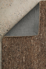 Cocoa Brown Pebble Textured Wool Rug