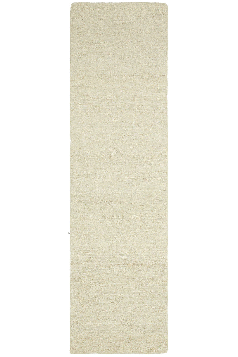 Ivory Cream Pebble Textured Wool Rug