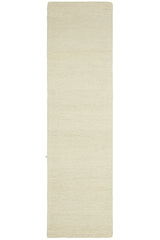 Ivory Cream Pebble Textured Wool Rug