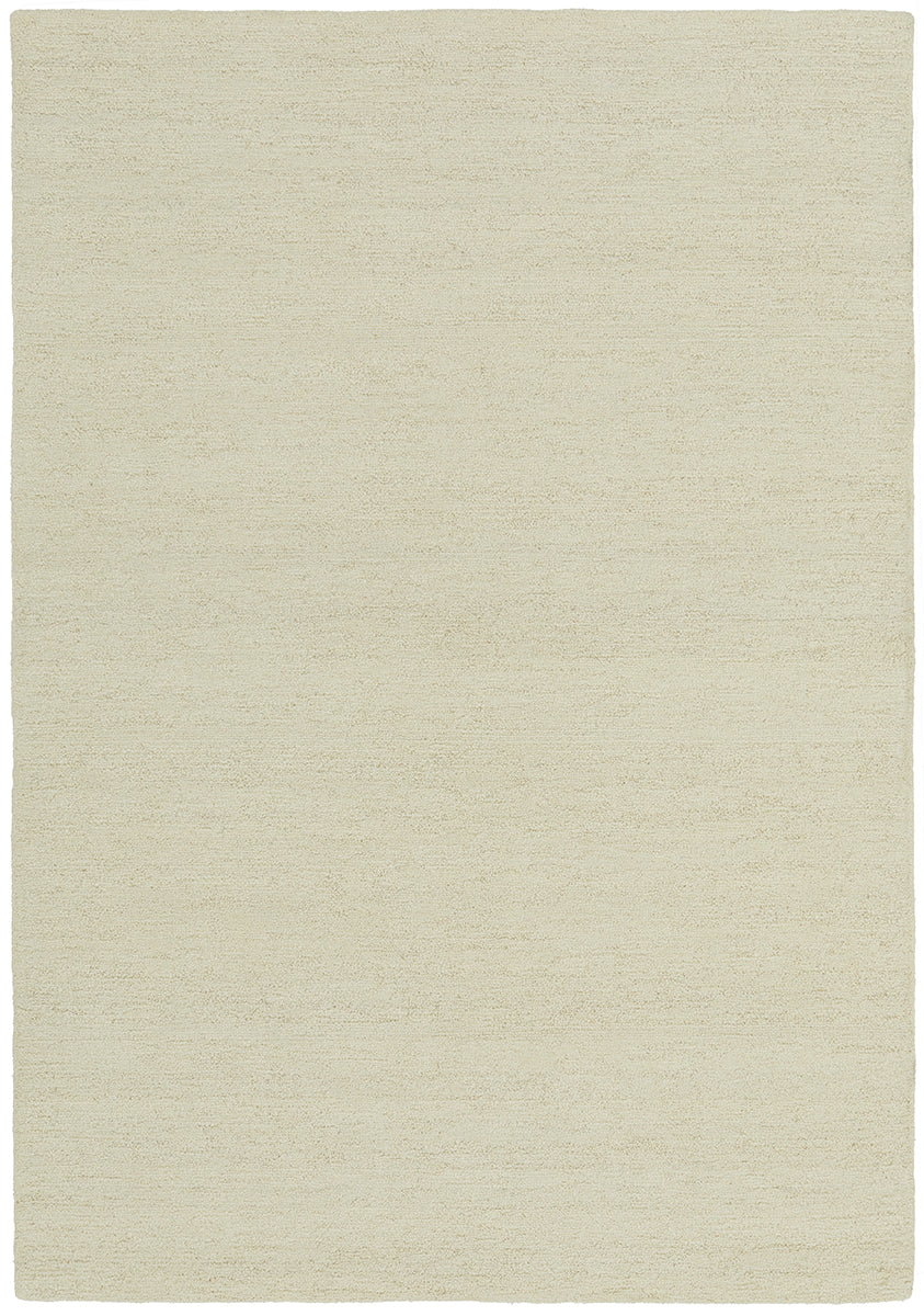 Ivory Cream Pebble Textured Wool Rug