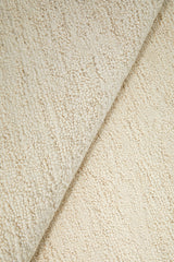 Ivory Cream Pebble Textured Wool Rug