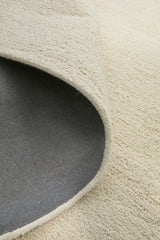 Ivory Cream Pebble Textured Wool Rug