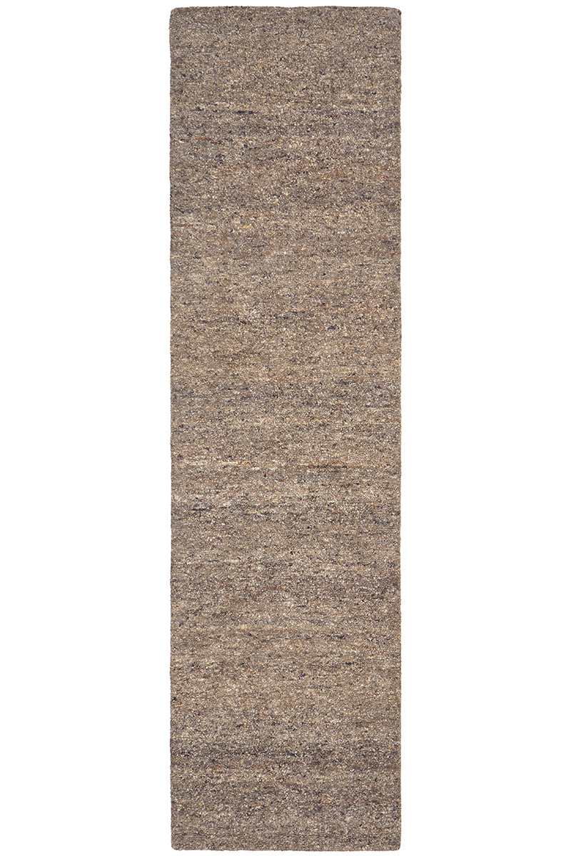 Driftwood Greige Pebble Textured Wool Rug