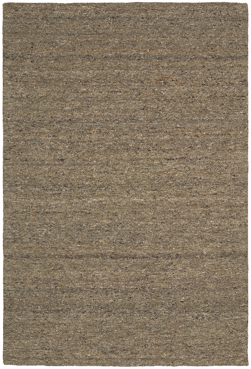 Driftwood Greige Pebble Textured Wool Rug