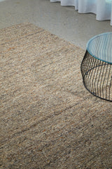 Driftwood Greige Pebble Textured Wool Rug
