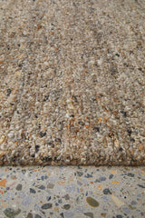 Driftwood Greige Pebble Textured Wool Rug