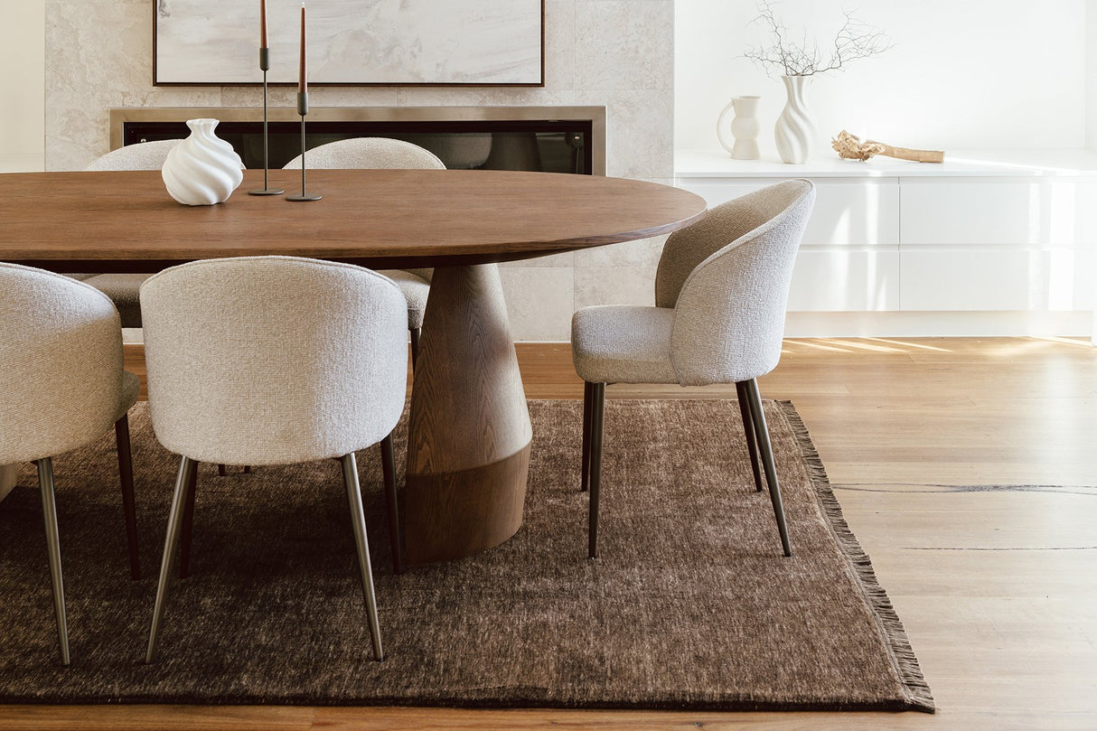 Hand-Loomed Brown Tassel Wool Rug