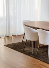 Hand-Loomed Brown Tassel Wool Rug