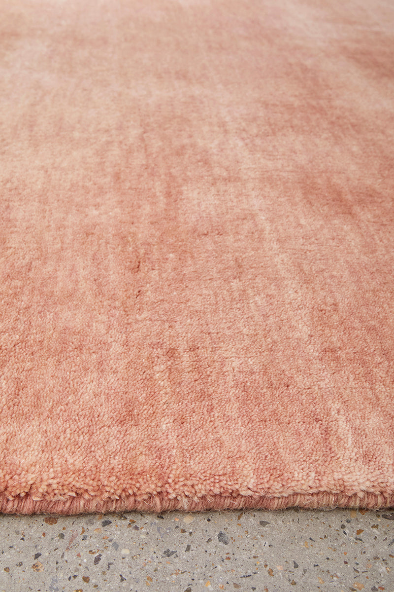 Hand-Loomed Blush Tassel Wool Rug