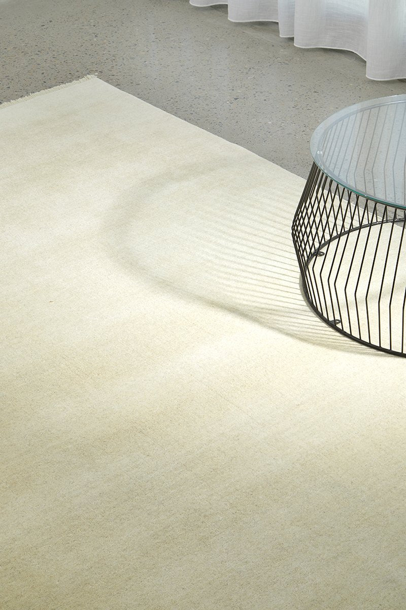 Hand-Loomed Cream Tassel Wool Rug - Lost Design Society