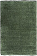 Hand-Loomed Forest Green Tassel Wool Rug