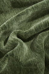 Hand-Loomed Forest Green Tassel Wool Rug