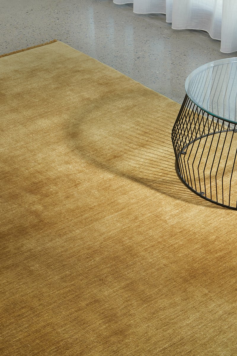 Hand-Loomed Honey Tassel Wool Rug