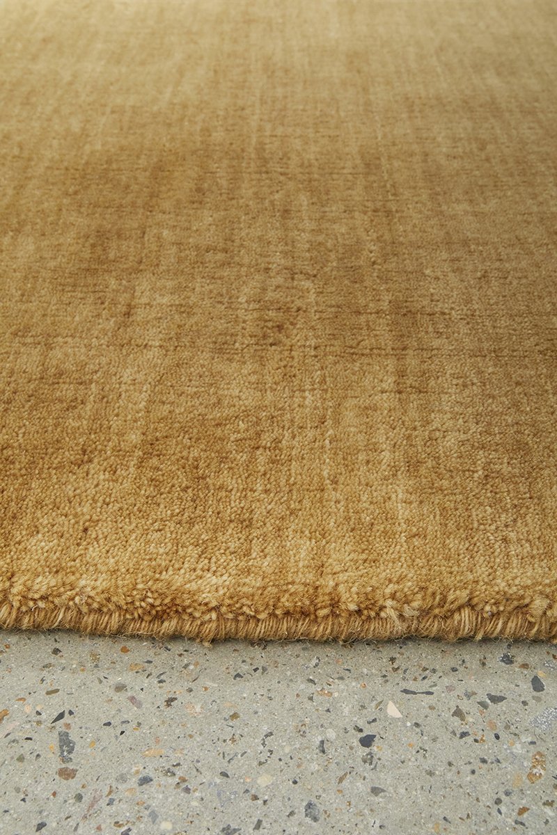 Hand-Loomed Honey Tassel Wool Rug
