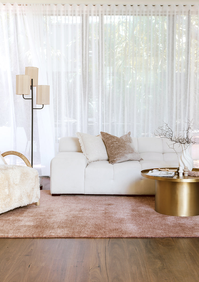 Hand-Loomed Mocha Tassel Wool Rug