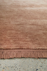 Hand-Loomed Mocha Tassel Wool Rug