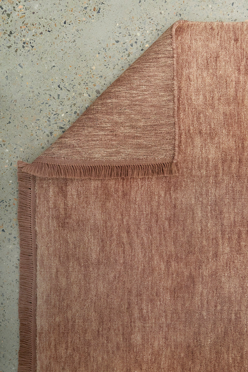 Hand-Loomed Mocha Tassel Wool Rug