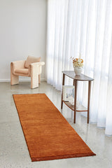 Hand-Loomed Terracotta Tassel Wool Rug