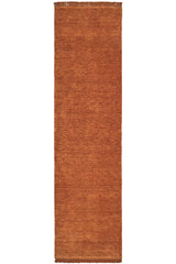 Hand-Loomed Terracotta Tassel Wool Rug