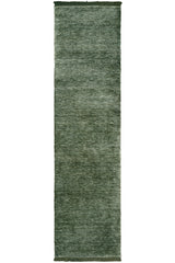 Hand-Loomed Sage Green Tassel Wool Rug