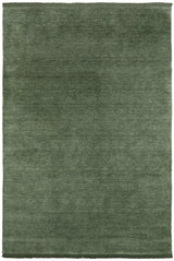 Hand-Loomed Sage Green Tassel Wool Rug
