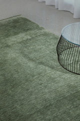 Hand-Loomed Sage Green Tassel Wool Rug