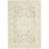 Beige Medallion Memory Foam Rug
