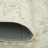 Beige Medallion Memory Foam Rug