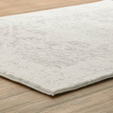 Silver Medallion Memory Foam Rug