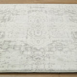 Silver Medallion Memory Foam Rug