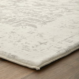Silver Medallion Memory Foam Rug