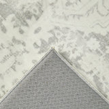 Silver Medallion Memory Foam Rug