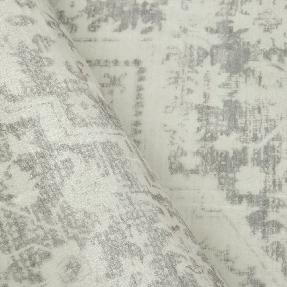 Silver Medallion Memory Foam Rug