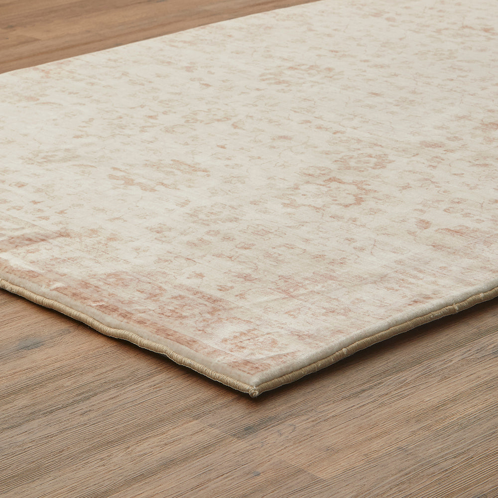 Natural Floral Memory Foam Rug