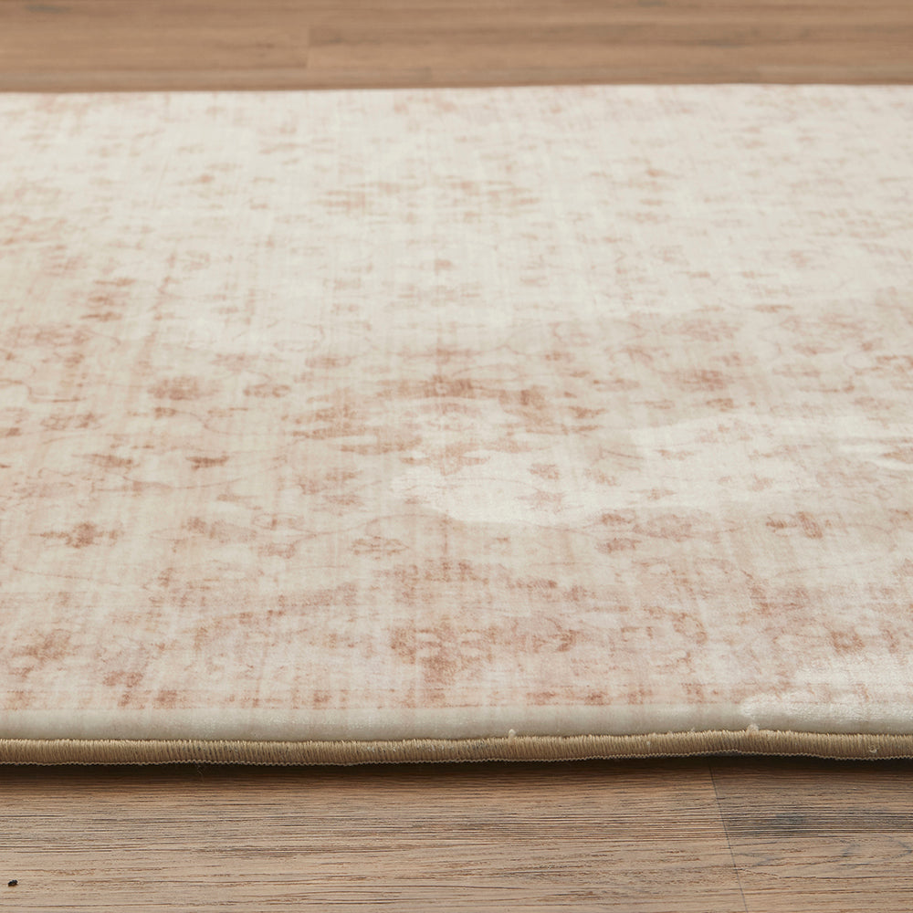 Natural Floral Memory Foam Rug