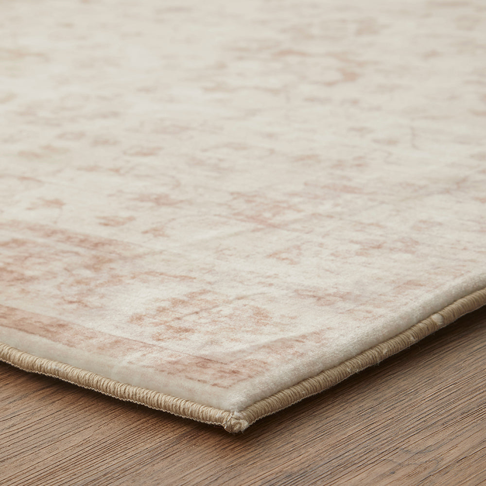 Natural Floral Memory Foam Rug