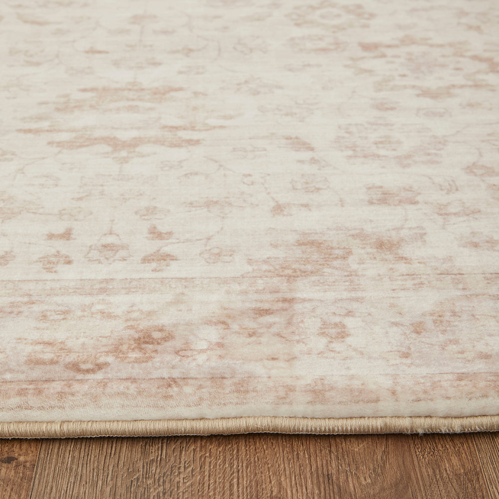 Natural Floral Memory Foam Rug