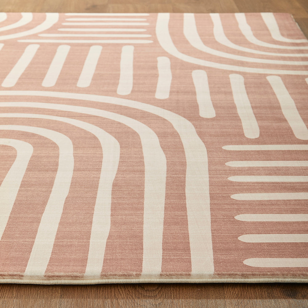 Terracotta Brown Arch Memory Foam Rug