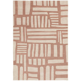 Brown Abstract Block Memory Foam Rug