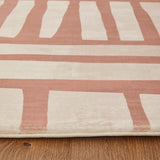 Brown Abstract Block Memory Foam Rug