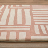 Brown Abstract Block Memory Foam Rug